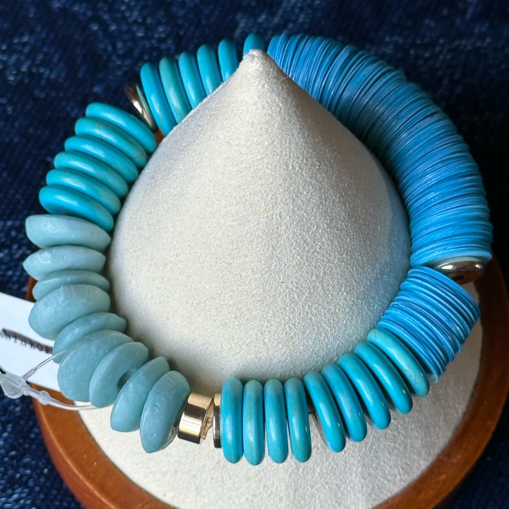 Anthropologie Mixed Stone Stretch Bracelet NWT